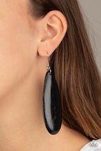 Load image into Gallery viewer, Tropical Ferry - Black Wooden Earrings Paparazzi Accessories