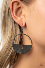 Load image into Gallery viewer, Reimagined Refinement - Black Earrings Paparazzi Accessories
