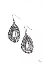 Load image into Gallery viewer, Metallic Meltdown - Black Gunmetal Earring Paparazzi Accessories