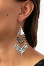 Load image into Gallery viewer, Work Hazard - Black Rhinestone Earrings Paparazzi Accessories