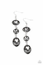 Load image into Gallery viewer, The GLOW Must Go On! - Silver Rhinestone Earrings Paparazzi Accessories