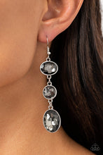 Load image into Gallery viewer, The GLOW Must Go On! - Silver Rhinestone Earrings Paparazzi Accessories
