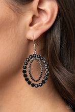 Load image into Gallery viewer, Deluxe Luxury - Black Earrings Paparazzi Accessories
