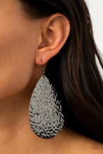 Load image into Gallery viewer, Metallic Mirrors - Black Gunmetal Earrings Paparazzi Accessories