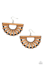 Load image into Gallery viewer, Wooden Wonderland - Black Earrings Paparazzi Accessories