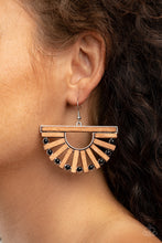 Load image into Gallery viewer, Wooden Wonderland - Black Earrings Paparazzi Accessories