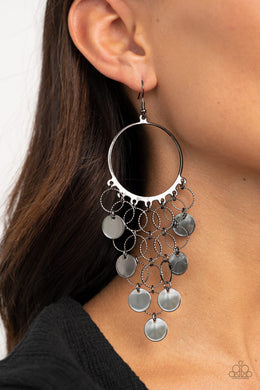 Take a CHIME Out - Black Earrings Paparazzi Accessories
