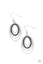 Load image into Gallery viewer, Date Night Diva - Black Rhinestone Earring Paparazzi Accessories