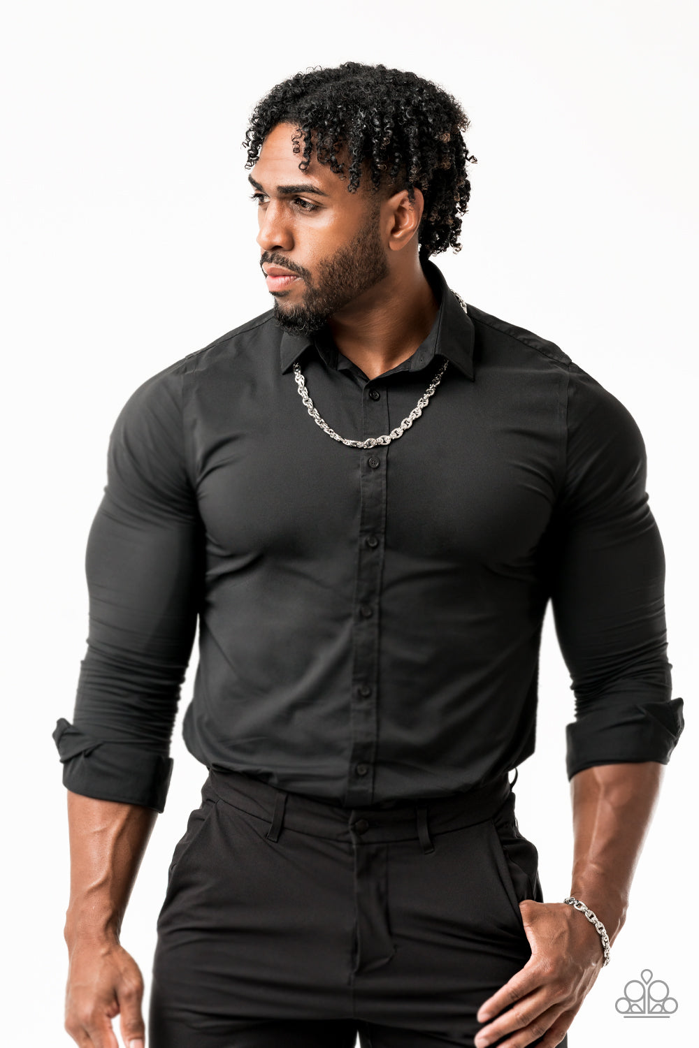 Grit and Gridiron Silver Necklace Paparazzi Accessories