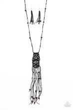 Load image into Gallery viewer, Macrame Majesty - Black Necklace Paparazzi Accessories