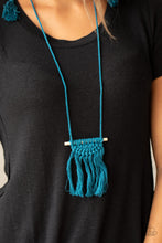 Load image into Gallery viewer, Between You and MACRAME - Blue Necklace Paparazzi Accessories