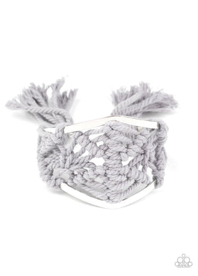 Macrame Mode - Silver Bracelet Paparazzi Accessories