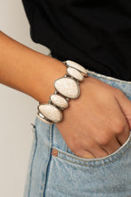 Load image into Gallery viewer, Feel At HOMESTEAD - White Stone Stretchy Bracelet Paparazzi Accessories