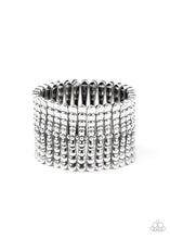 Load image into Gallery viewer, Level The Field - Silver Stretchy Bracelet Paparazzi Accessories