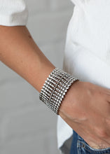 Load image into Gallery viewer, Level The Field - Silver Stretchy Bracelet Paparazzi Accessories