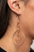 Load image into Gallery viewer, Running Circles Around You - Copper Earrings Paparazzi Accessories