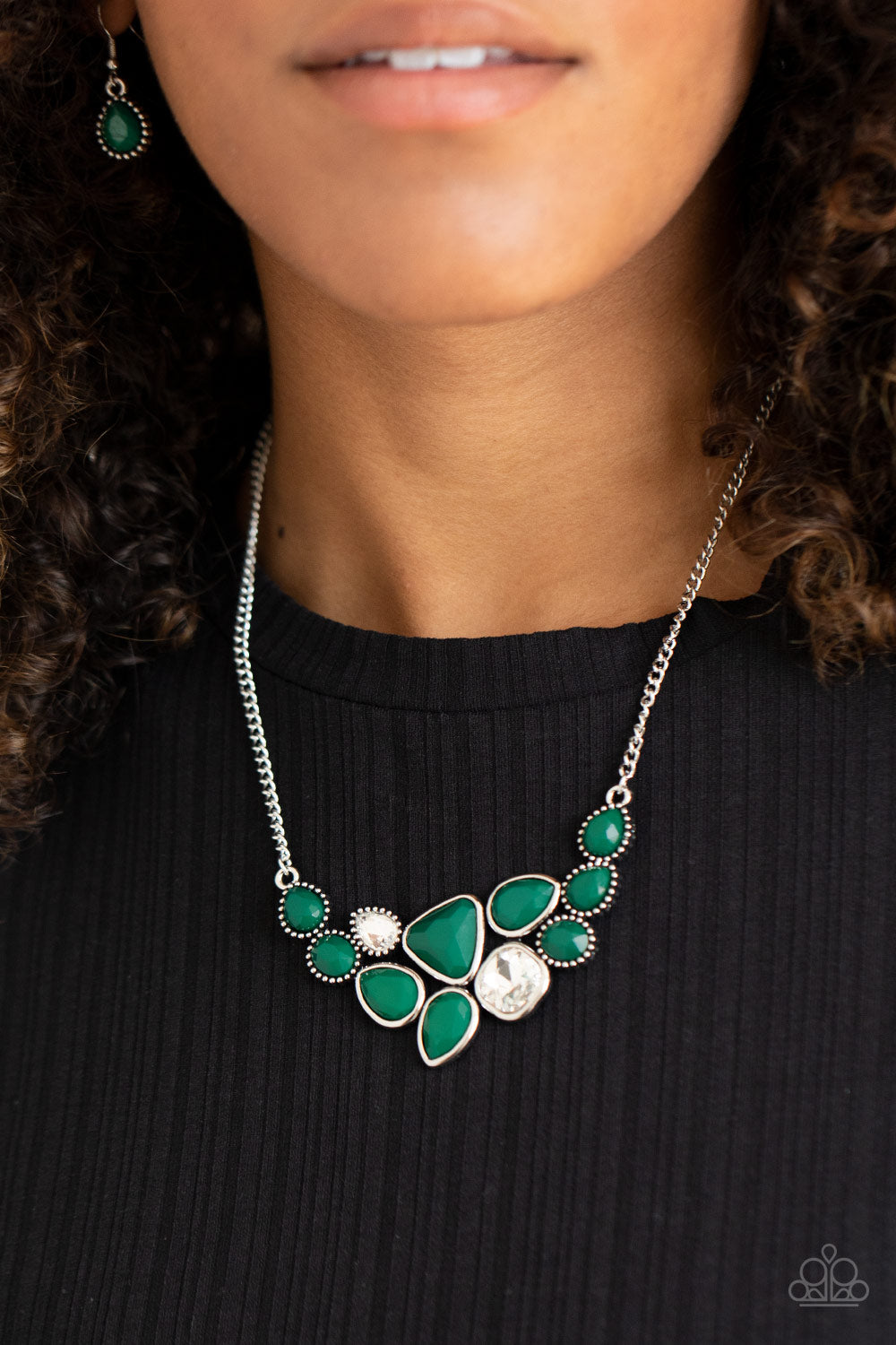 Breathtaking Brilliance - Green Necklace Paparazzi Accessories