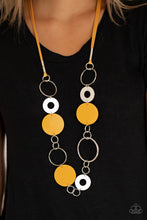 Load image into Gallery viewer, Sooner or LEATHER - Yellow Neckace Paparazzi Accessories