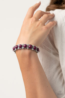 Flamboyantly Fruity - Purple Stretchy Bracelet Paparazzi Accessories