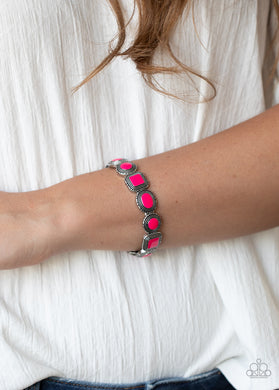 Vividly Vintage - Pink Stretchy Bracelet Paparazzi Accessories