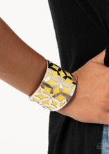 Load image into Gallery viewer, Garden Fiesta - Yellow Cuff Bracelet Paparazzi Accessories