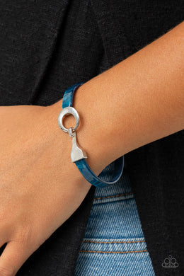 HAUTE Button Topic - Blue Toggle Bracelet Paparazzi Accessories