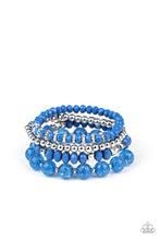 Load image into Gallery viewer, Layered Luster - Blue Stretchy Bracelet Paparazzi Accessories