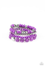 Load image into Gallery viewer, Layered Luster - Purple Stretchy Bracelet Paparazzi Accessories