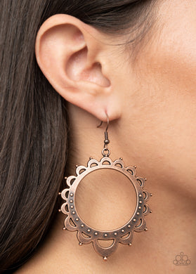 Casually Capricious - Copper Earrings Paparazzi Accessories
