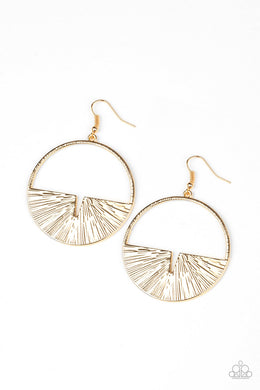 Reimagined Refinement - Gold Earrings Paparazzi Accessories