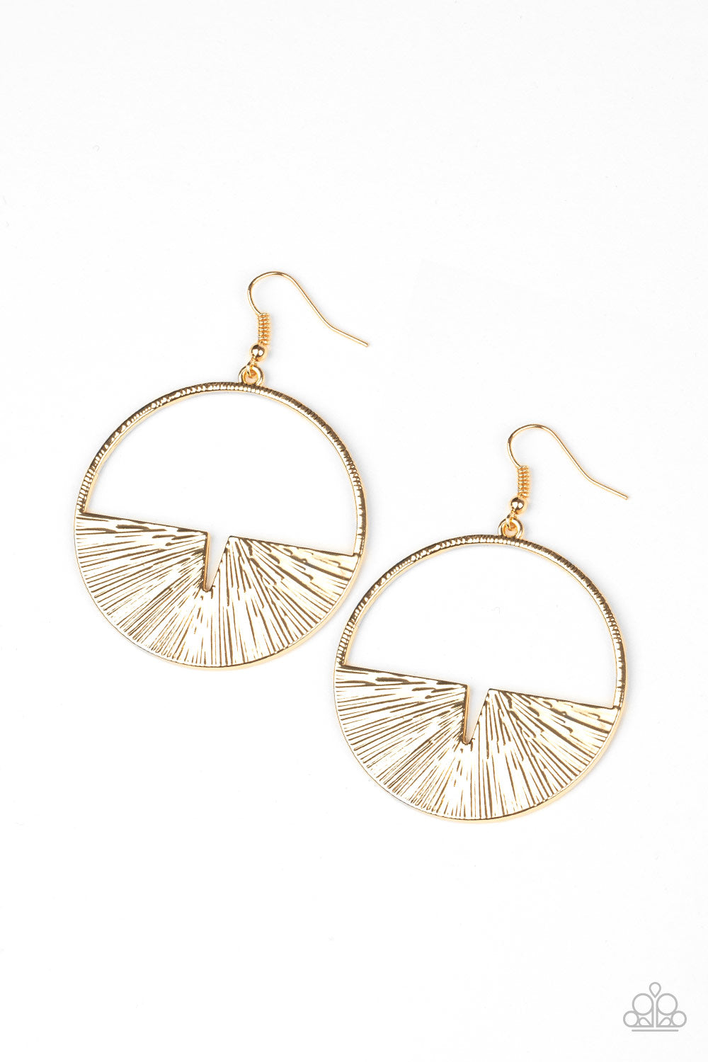 Reimagined Refinement - Gold Earrings Paparazzi Accessories