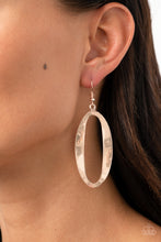 Load image into Gallery viewer, OVAL My Head - Rose Gold Earrings Paparazzi Accessories