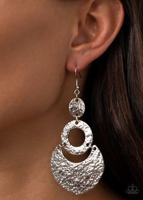 Shimmer Suite - Silver Earrings Paparazzi Accessories