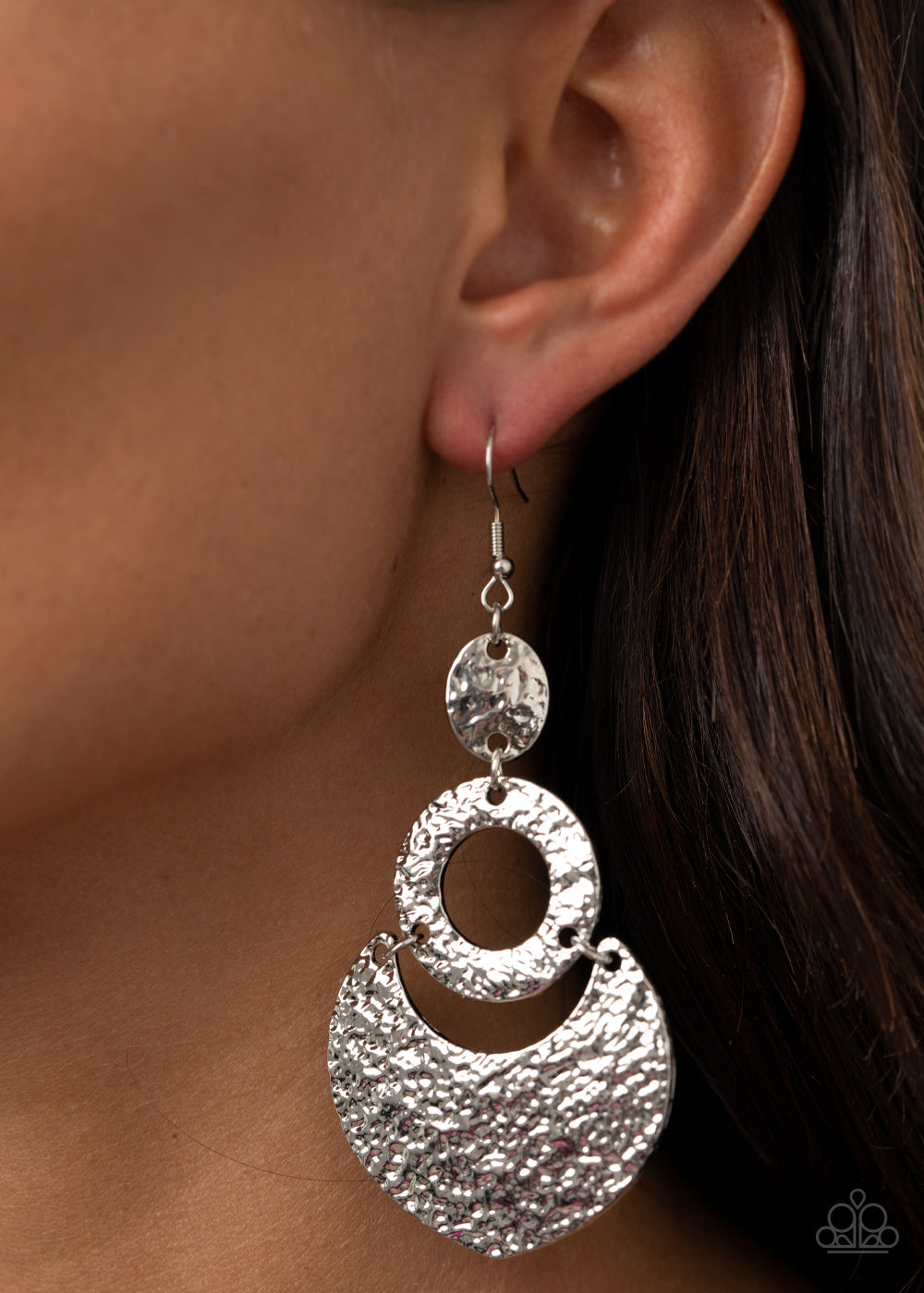 Shimmer Suite - Silver Earrings Paparazzi Accessories
