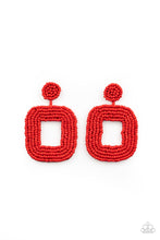 Load image into Gallery viewer, Beaded Bella - Red Earrings Paparazzi Accessories