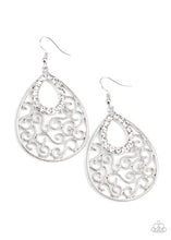 Load image into Gallery viewer, Seize The Stage - White Earrings Paparazzi Accessories