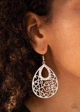 Load image into Gallery viewer, Seize The Stage - White Earrings Paparazzi Accessories