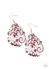 Load image into Gallery viewer, Winter Garden - Red Earrings Paparazzi Accessories
