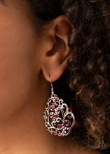 Load image into Gallery viewer, Winter Garden - Red Earrings Paparazzi Accessories