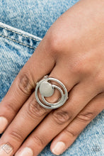 Load image into Gallery viewer, Edgy Eclipse Silver Ring Paparazzi Accessories