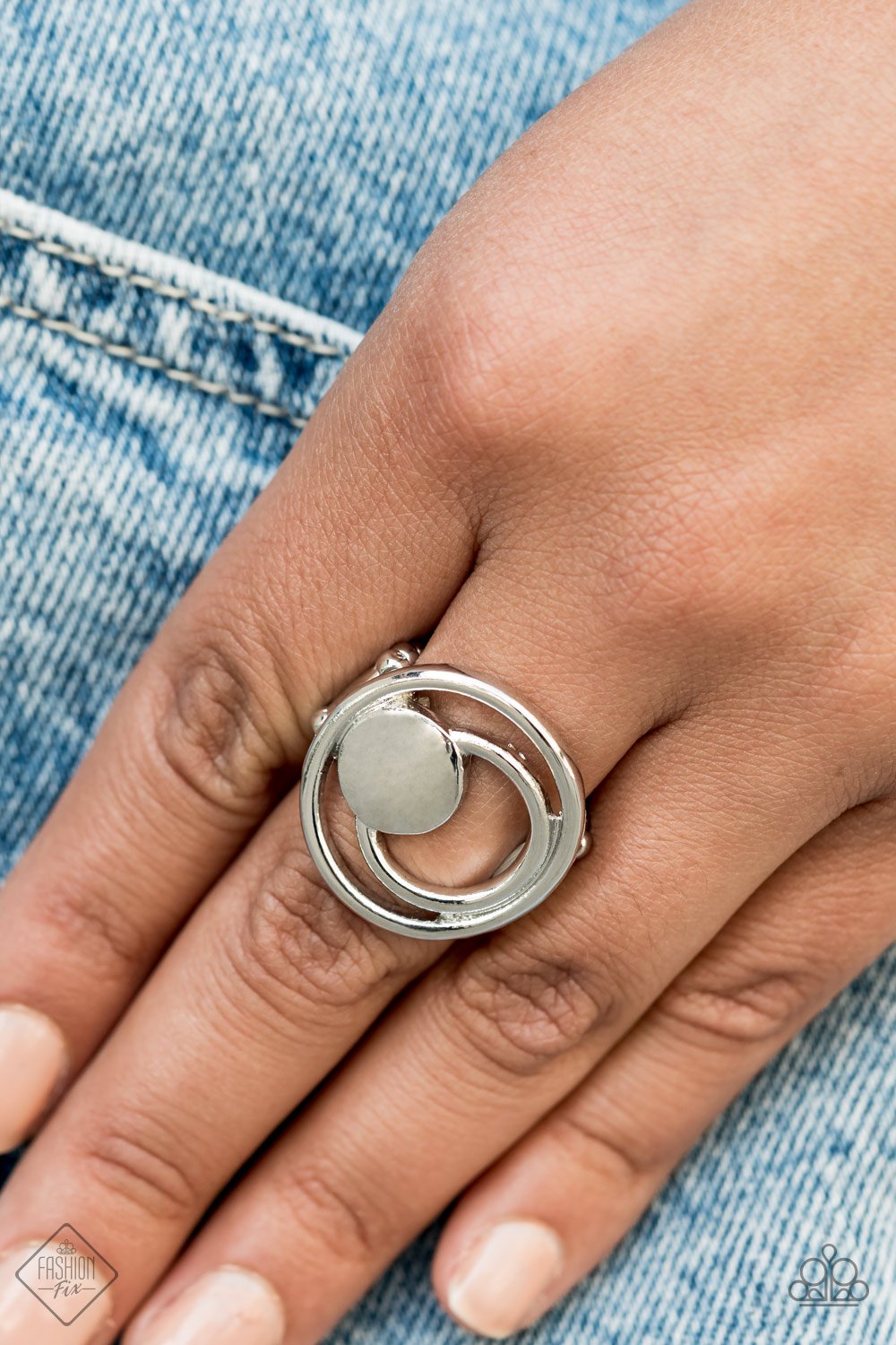 Edgy Eclipse Silver Ring Paparazzi Accessories