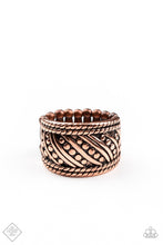 Load image into Gallery viewer, Slanted Shimmer Copper Ring Paparazzi Accessories