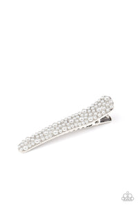 Alligator Clip,silver,white,Wish You Were HAIR - White Hair Accessory