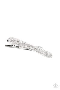 Alligator Clip,rhinestones,white,BOW Your Top Twinkle - White Hair Accessory