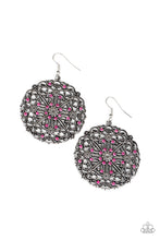 Load image into Gallery viewer, Oh MANDALA! - Pink Rhinestone Floral Earrings Paparazzi Accessories