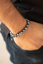 Load image into Gallery viewer, Resilience - Black Gunmetal Stretchy Bracelet Paparazzi Accessories