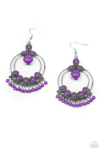 Load image into Gallery viewer, Palm Breeze - Purple Earrings Paparazzi Accessories