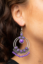 Load image into Gallery viewer, Palm Breeze - Purple Earrings Paparazzi Accessories