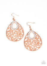 Load image into Gallery viewer, Seize The Stage - Copper Rhinestone Earrings Paparazzi Accessories