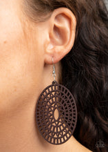 Load image into Gallery viewer, Tropical Retreat - Brown Wooden Earring Paparazzi Accessories